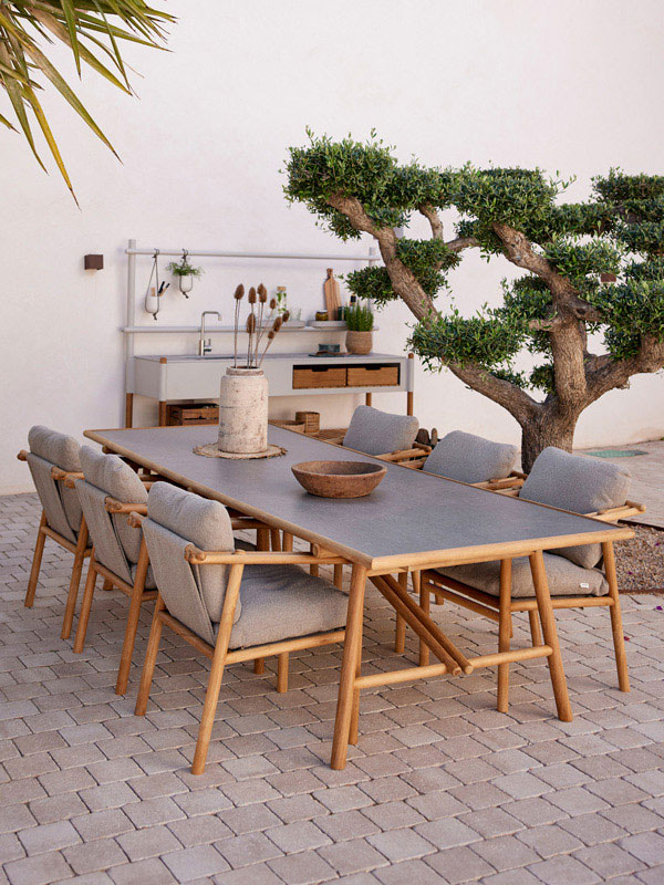 Cane-line Sticks Dining Table and Chairs 